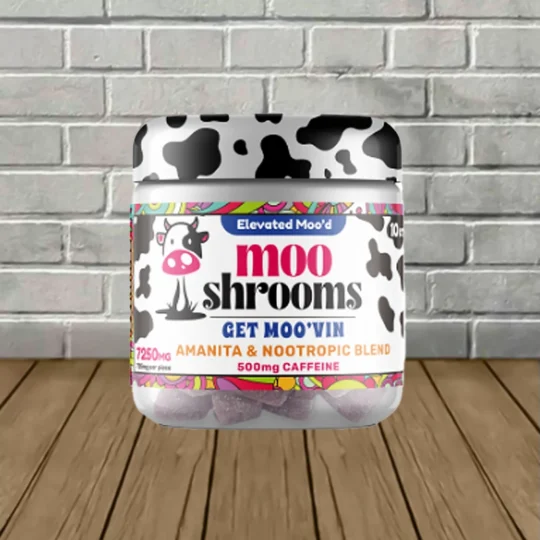 Moo' Shrooms Amanita Muscaria Gummies 10ct-Get Moo'vin -- Amanita + Nootropics + Caffeine