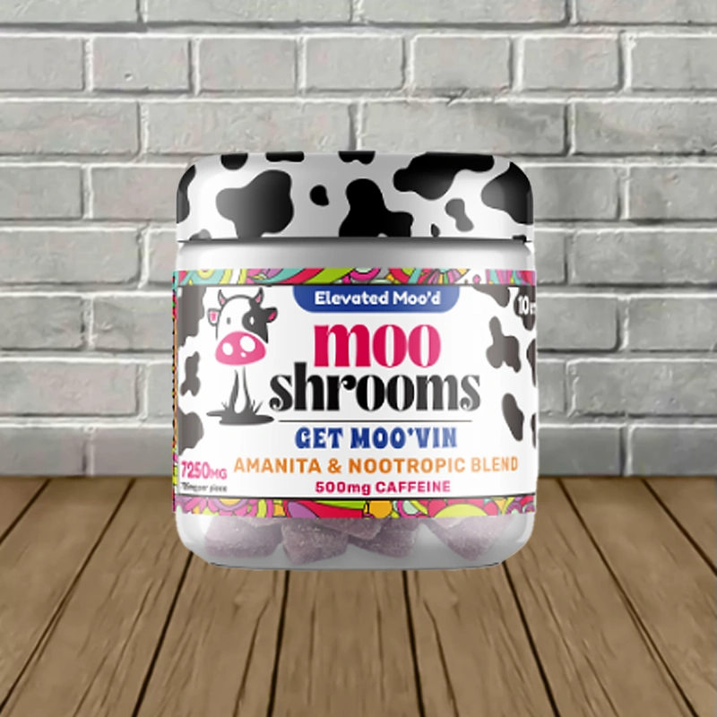 Moo' Shrooms Amanita Muscaria Gummies 10ct-Get Moo'vin -- Amanita + Nootropics + Caffeine