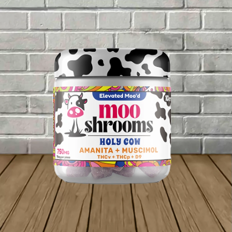 Moo' Shrooms Amanita Muscaria Gummies 10ct-Holy Cow -- Amanita + Muscimol + THCv + THCp + D9