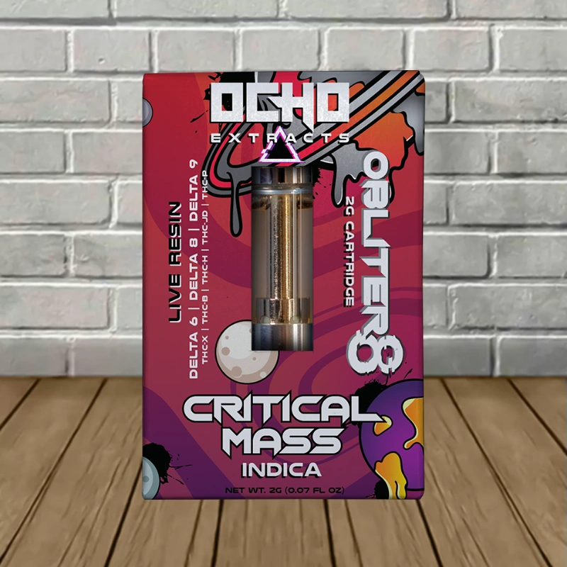 Ocho Extracts Obliter8 THC Blend Cartridge 2g-Critical Mass -- Indica -- CARTRIDGE