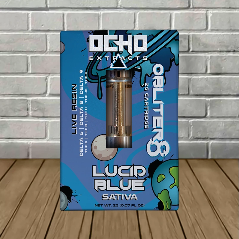 Ocho Extracts Obliter8 THC Blend Cartridge 2g-Lucid Blue -- Sativa -- CARTRIDGE