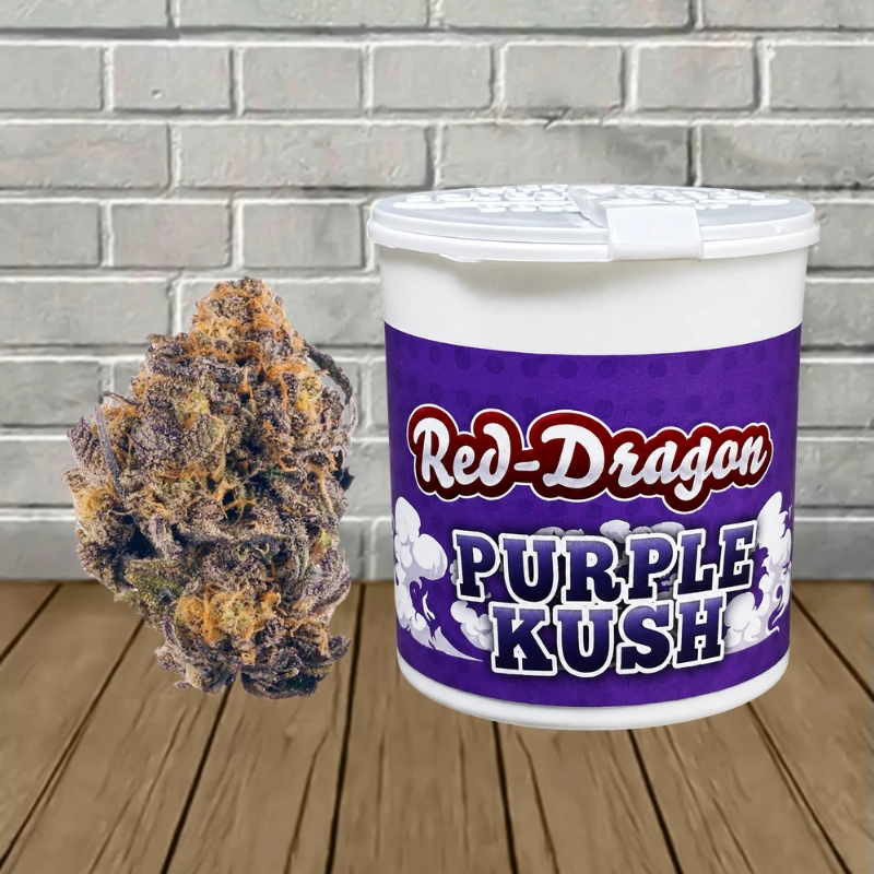 Red Dragon Premium THCa Flower 1g-Purple Kush -- Indica