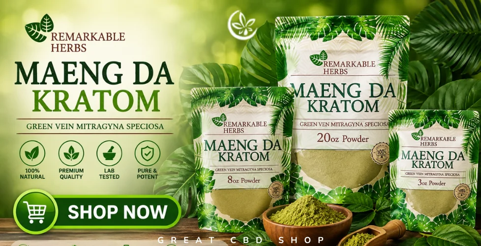 Remarkable Herbs Green Vein Maeng Da Kratom Powder