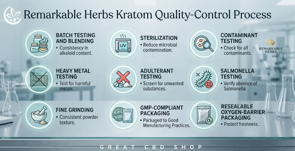 Remarkable Herbs Kratom Quality-Control Process