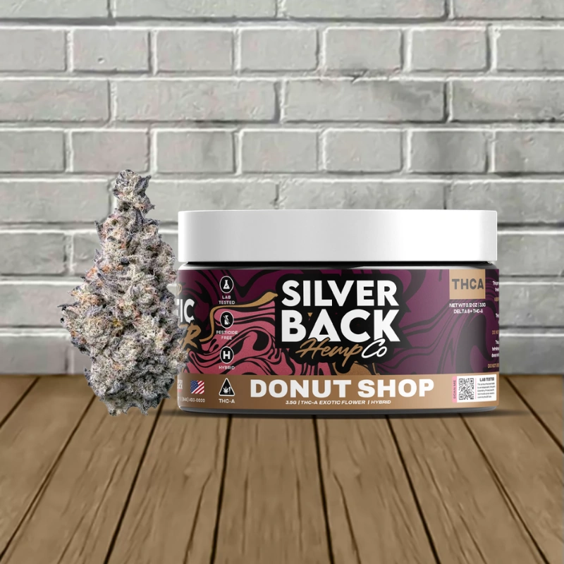 Silverback Hemp Co THCa Exotic Flower 3.5g-Donut Shop -- Hybrid