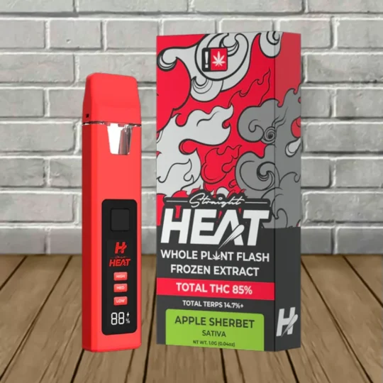 Straight Heat Flash Frozen THC Extract Disposable 1g-Apple Sherbet -- Sativa -- DISPOSABLE