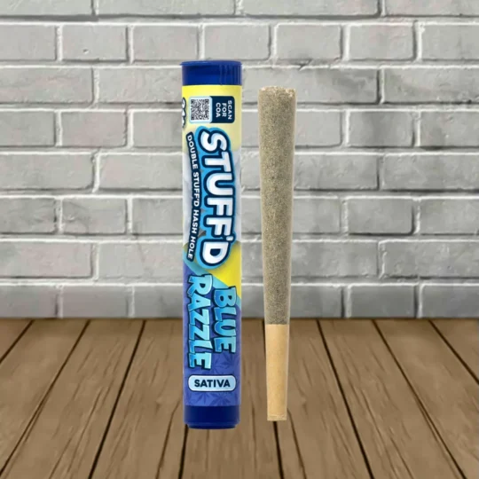 Stuff'd Double Stuff'd THCp Hash Hole Preroll 2g-Blue Razzle -- Sativa