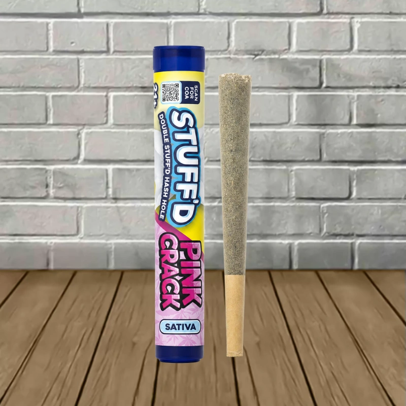 Stuff'd Double Stuff'd THCp Hash Hole Preroll 2g-Pink Crack -- Sativa