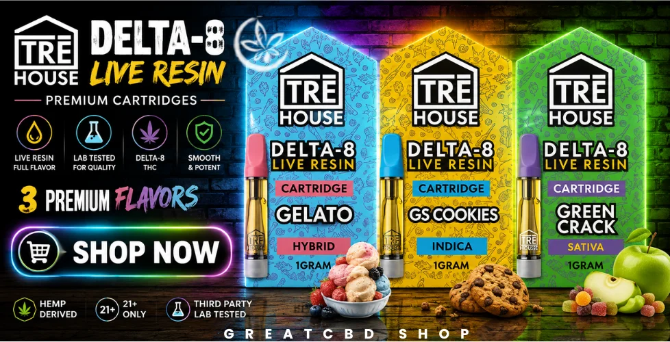 TRE House Live Resin Delta 8 Vape Cartridge