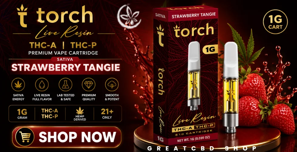Torch Live Resin THCa  THCP Vape Cartridge 1g