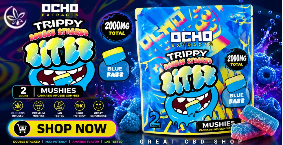 Trippy Double Stacked Bitez Mushies 2000mg