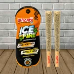 Wazabi Exotics Ice on Fire THCp Liquid Diamond Prerolls 4g-Sticky Icky Pop + Jungle Juice -- Hybrid