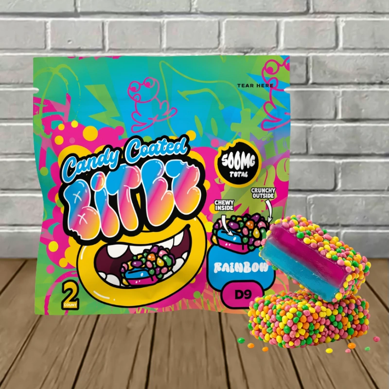 BITEZ Candy Coated Double Stacked Bitez D9 Gummies 500mg - Rainbow