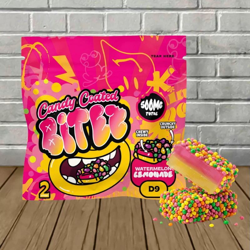 BITEZ Candy Coated Double Stacked Bitez D9 Gummies 500mg - Watermelon Lemonade