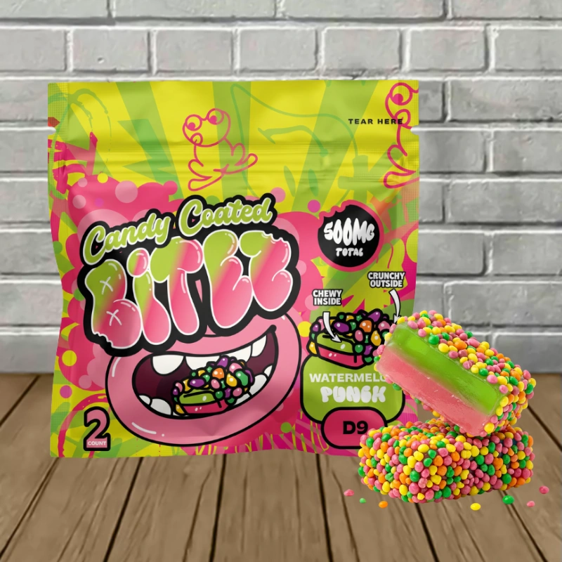 BITEZ Candy Coated Double Stacked Bitez D9 Gummies 500mg - Watermelon Punch