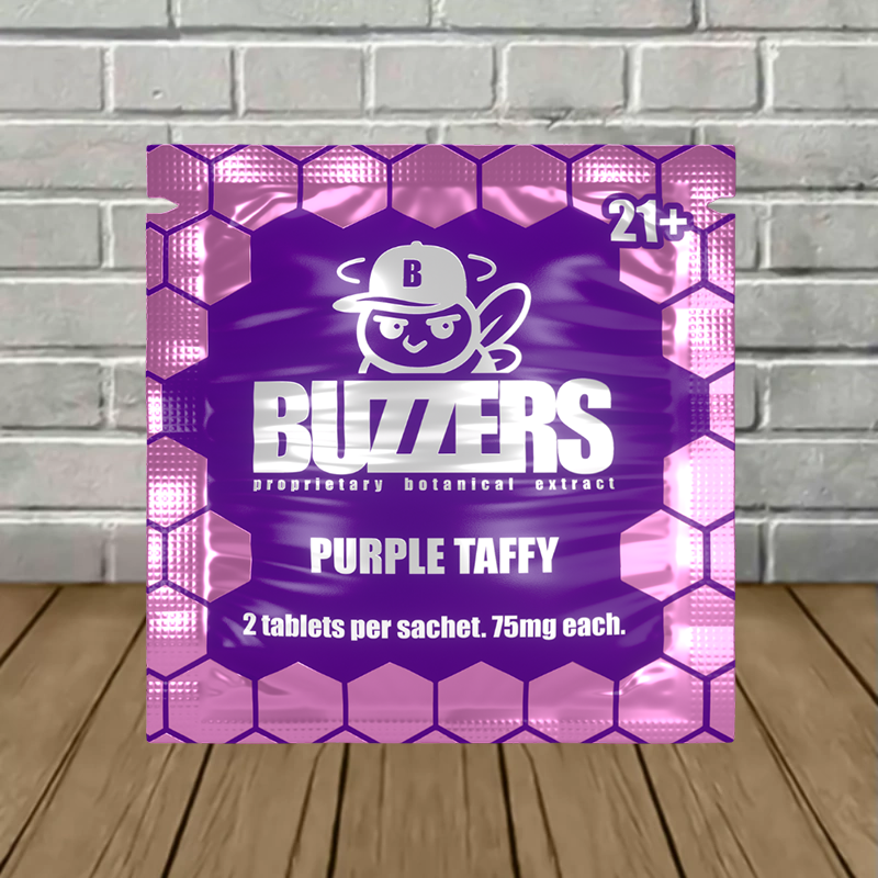 Buzzers_Proprietary_Botanical_Extract_Tablet_75mg_Purple_Taffy