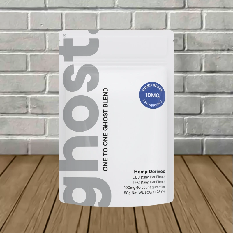 Ghost One to One Blend THC + CBD Gummies 100mg 10ct - Mixed Berry