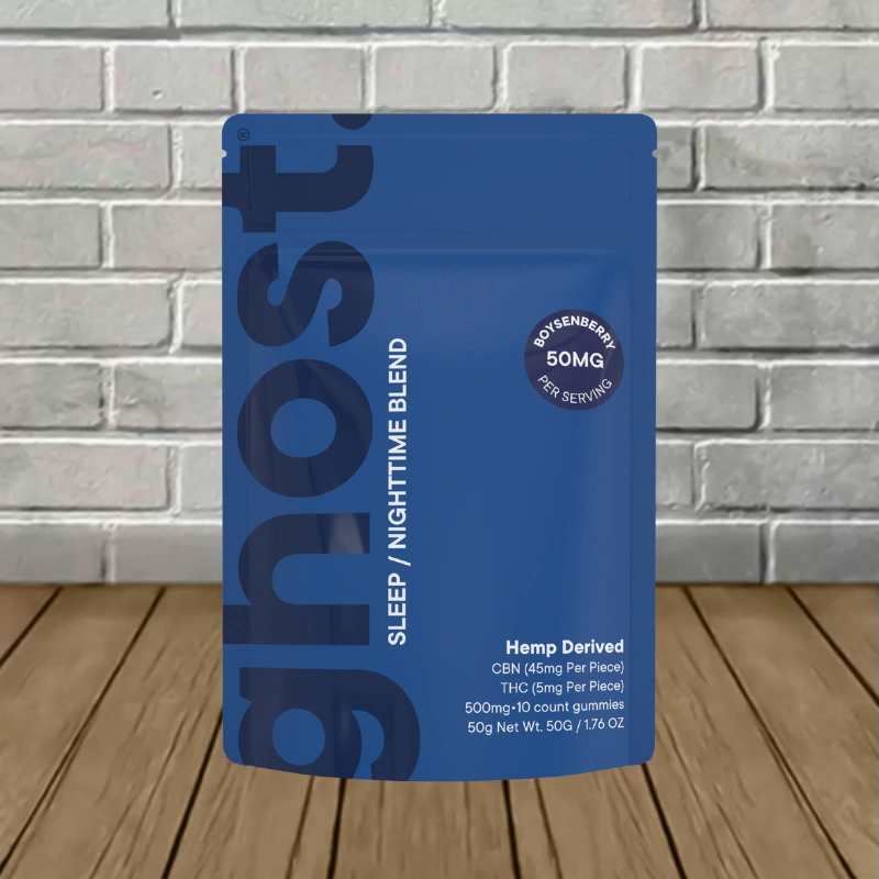 Ghost Sleep Nighttime Blend THC + CBN Gummies 500mg 10ct - Boysenberry