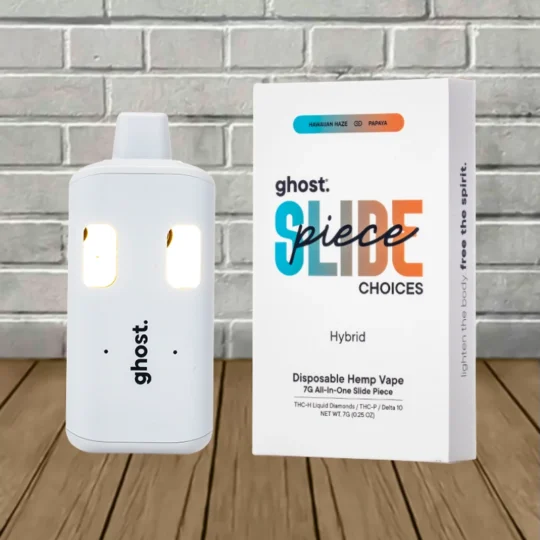 Ghost Slide Piece Choices THCh THCp D10 Disposable 7g - Hawaiian Haze + Papaya -- Hybrid -- DISPOSABLE