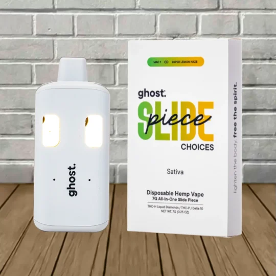 Ghost Slide Piece Choices THCh THCp D10 Disposable 7g - Mac 1 + Super Lemon Haze -- Sativa -- DISPOSABLE