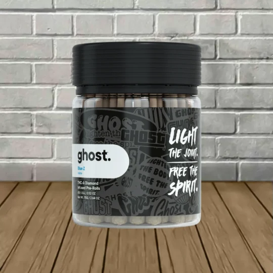Ghost THCa Diamond Infused Prerolls 1.5g 50ct Jar - Blue Z -- Indica