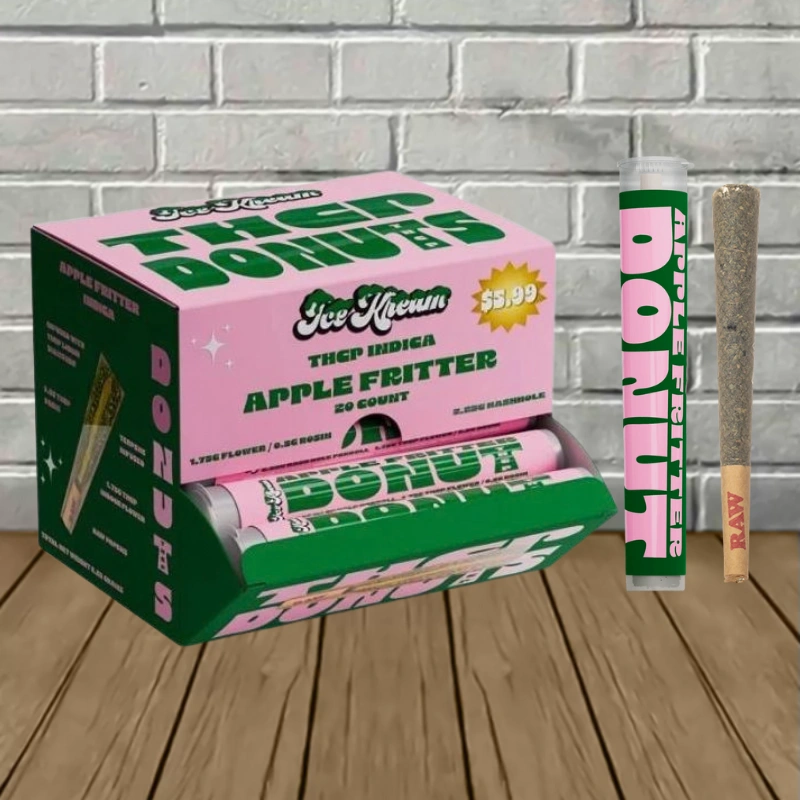 Ice Kream Donuts THCp Preroll 2.25g - Apple Fritter -- Indica -- 20ct BULK CASE