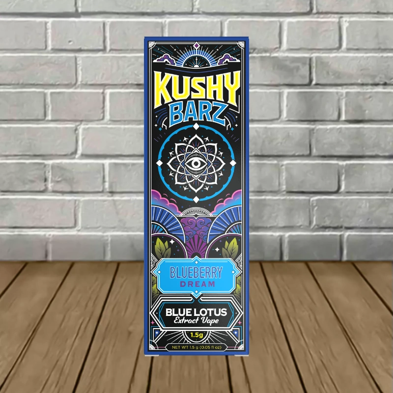 Kushy Barz Blue Lotus Extract Disposable 1.5g - Blueberry Dream -- DISPOSABLE