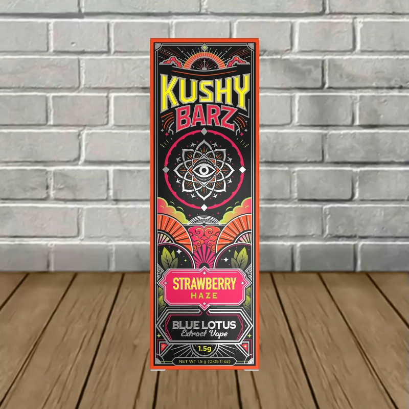 Kushy Barz Blue Lotus Extract Disposable 1.5g - Strawberry Haze -- DISPOSABLE