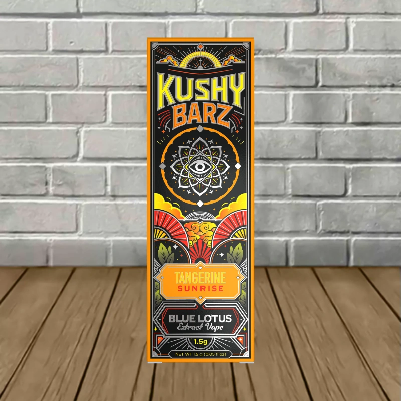 Kushy Barz Blue Lotus Extract Disposable 1.5g - Tangerine Sunrise -- DISPOSABLE
