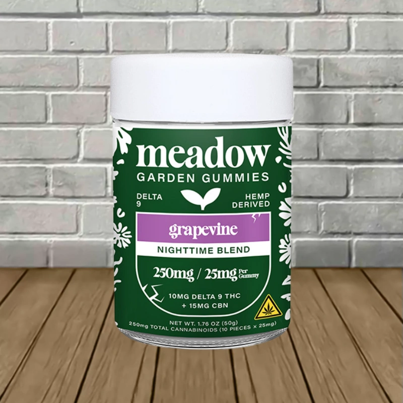 Meadow D9 Nighttime Blend Gummies 250mg - Grapevine