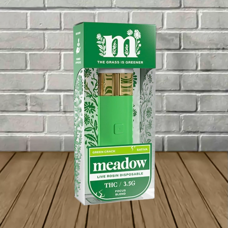 Meadow THC Blend Live Rosin Disposable 3.5g - Green Crack Focus Blend -- Sativa -- DISPOSABLE