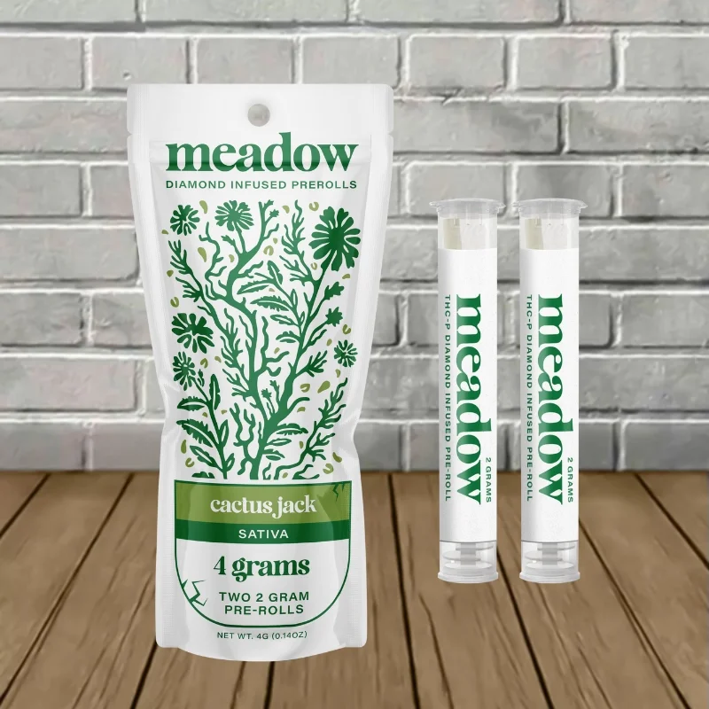 Meadow THCp Diamond Infused Prerolls 4g - Cactus Jack -- Sativa
