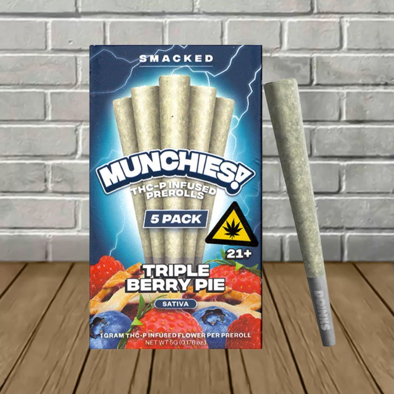 Munchies! THCp Infused Preroll 5ct-Triple Berry Pie -- Sativa