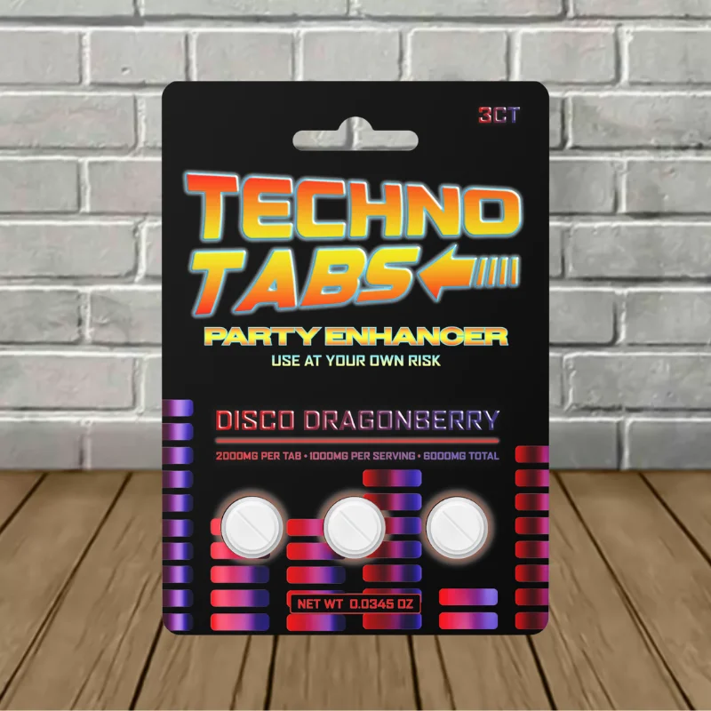 Ocho Extracts X Trip Drip Techno Tabs 2000mg 3ct - Disco Dragonberry -- 3ct Blister Pack