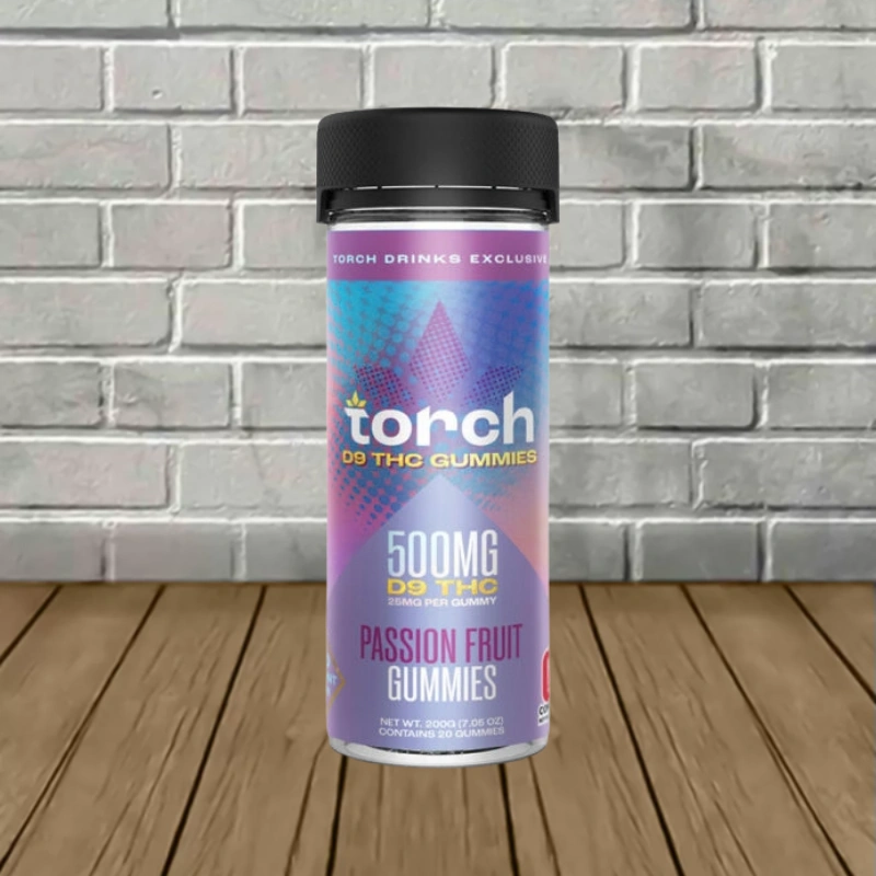 Torch High Potency Delta-9 Gummies 500mg - Passion Fruit -- 20ct Jar