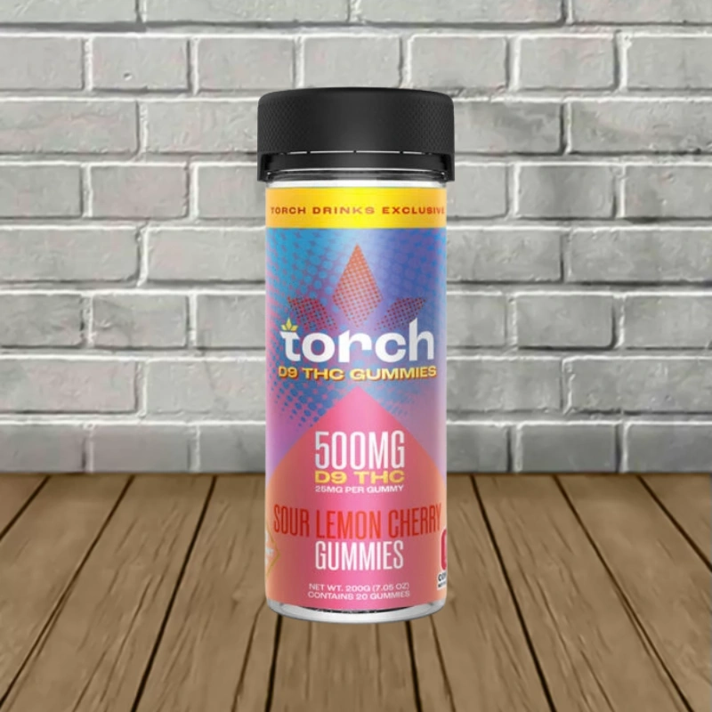 Torch High Potency Delta-9 Gummies 500mg - Sour Lemon Cherry -- 20ct Jar
