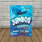 Trap'd Out JUMBOS THC Blend Gummies 3000mg - Blazin' Blue Razz