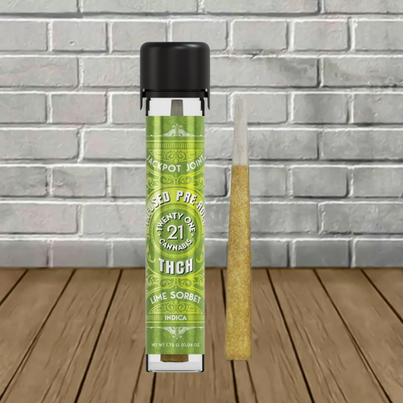 Twenty One Cannabis Jackpot Joints Infused THCh Preroll 1.75g-Lime Sorbet -- Indica