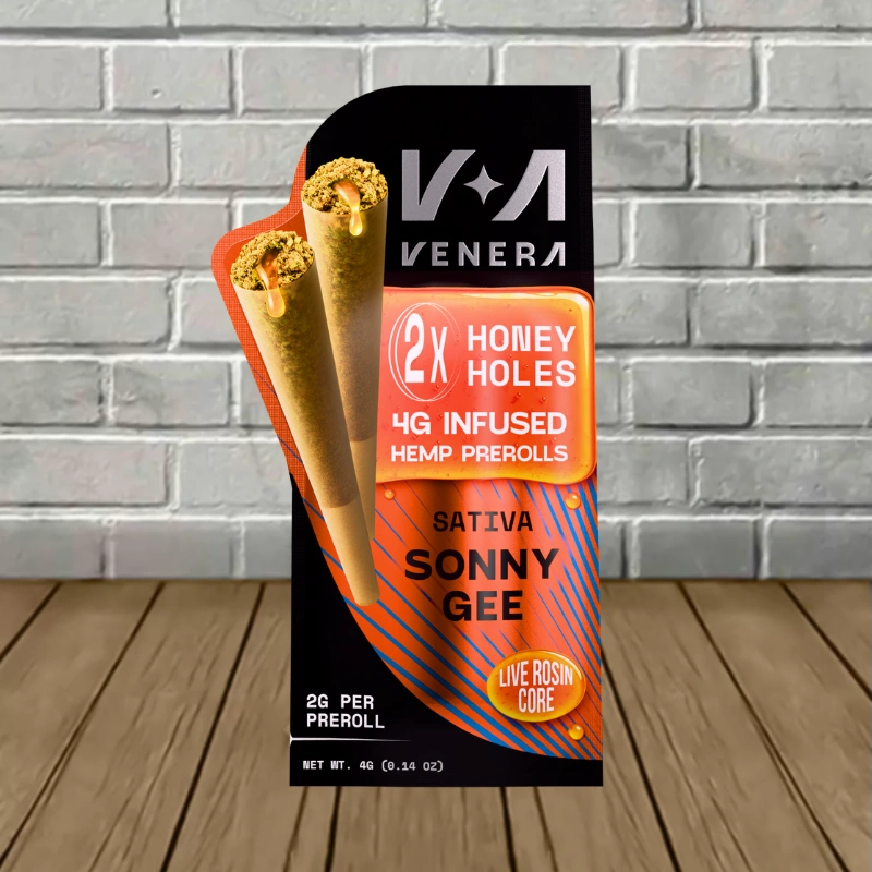 Venera Honey Holes Live Resin Core THCa Prerolls 2x2g-Sonny Gee -- Sativa