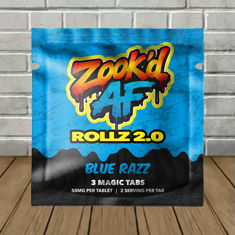 ZOOKD_AF_Rollz_2.0_5MAPB_Tablets_50mg_Blue_Razz