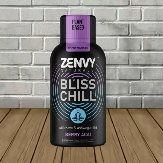 Zenvy Naturals Bliss Chill MIT + Kava 2oz Shot - Berry Acai