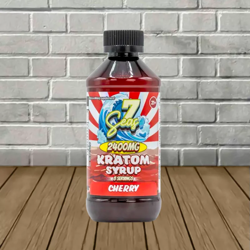 7Seas Kratom Extract Syrup 2400mg - Cherry -- Bottle