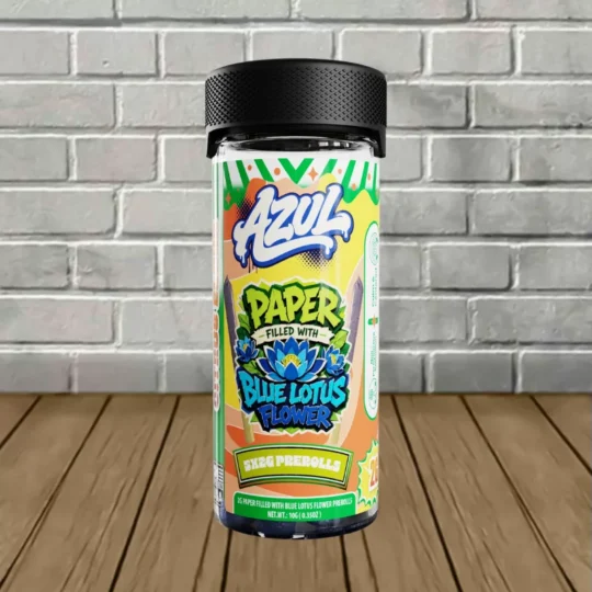 Azul Paper Filled With Blue Lotus Flower Prerolls 5x2g - Citrus Elixir