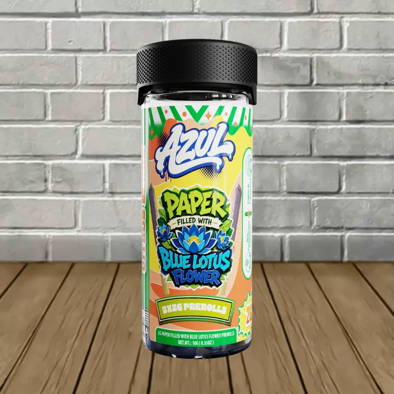 Azul Paper Filled With Blue Lotus Flower Prerolls 5x2g - Citrus Elixir