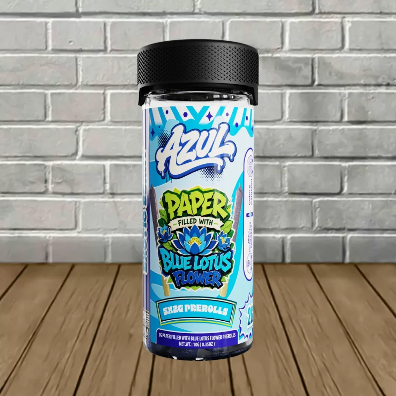 Azul Paper Filled With Blue Lotus Flower Prerolls 5x2g - Exotic Berry