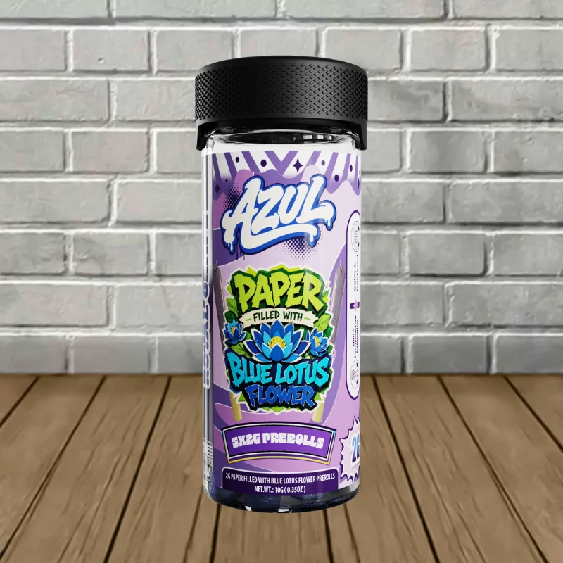 Azul Paper Filled With Blue Lotus Flower Prerolls 5x2g - Royal Grape