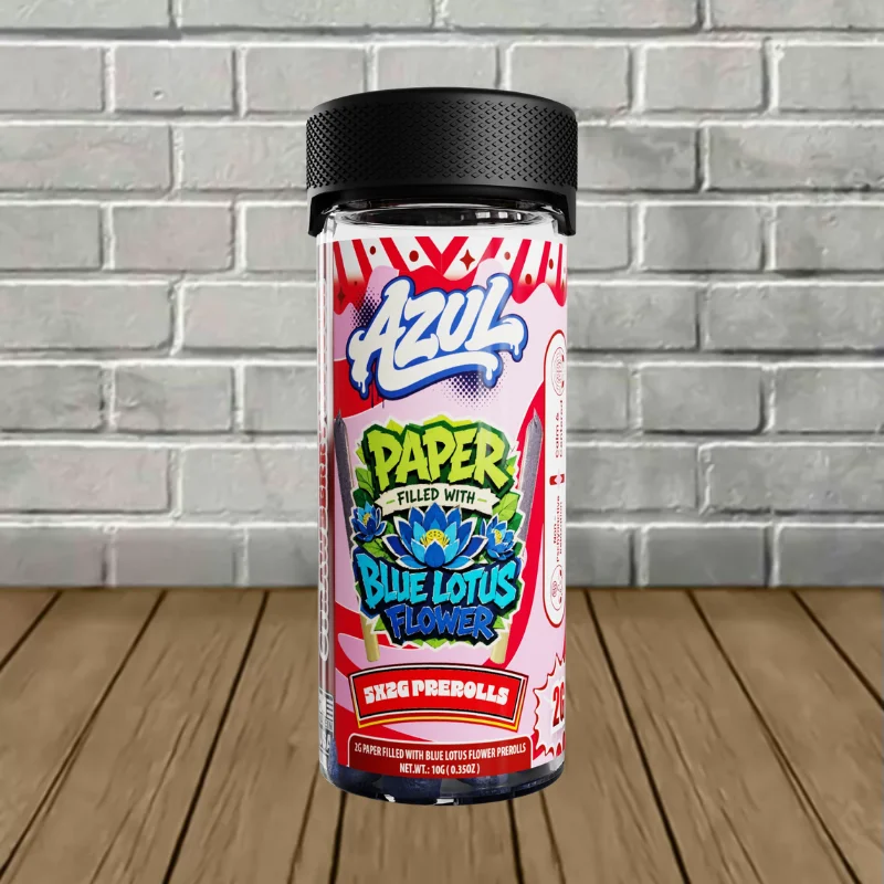 Azul Paper Filled With Blue Lotus Flower Prerolls 5x2g - Strawberry Amour