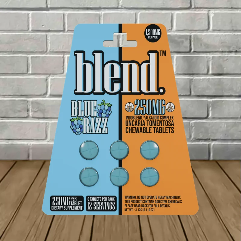 Blend IndoBlend Alkaloid Complex Botanical Extract 250mg 6ct - Blue Razz -- 6ct Blister Pack