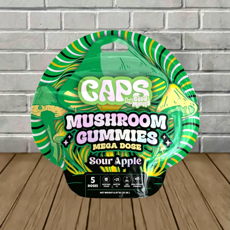 CAPS by Good Morals Mega Dose Mushroom Gummies 5ct - Sour Apple