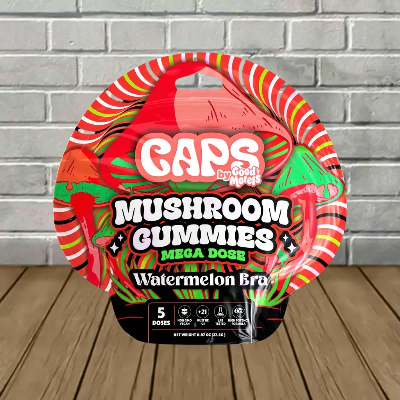 CAPS by Good Morals Mega Dose Mushroom Gummies 5ct - Watermelon Era